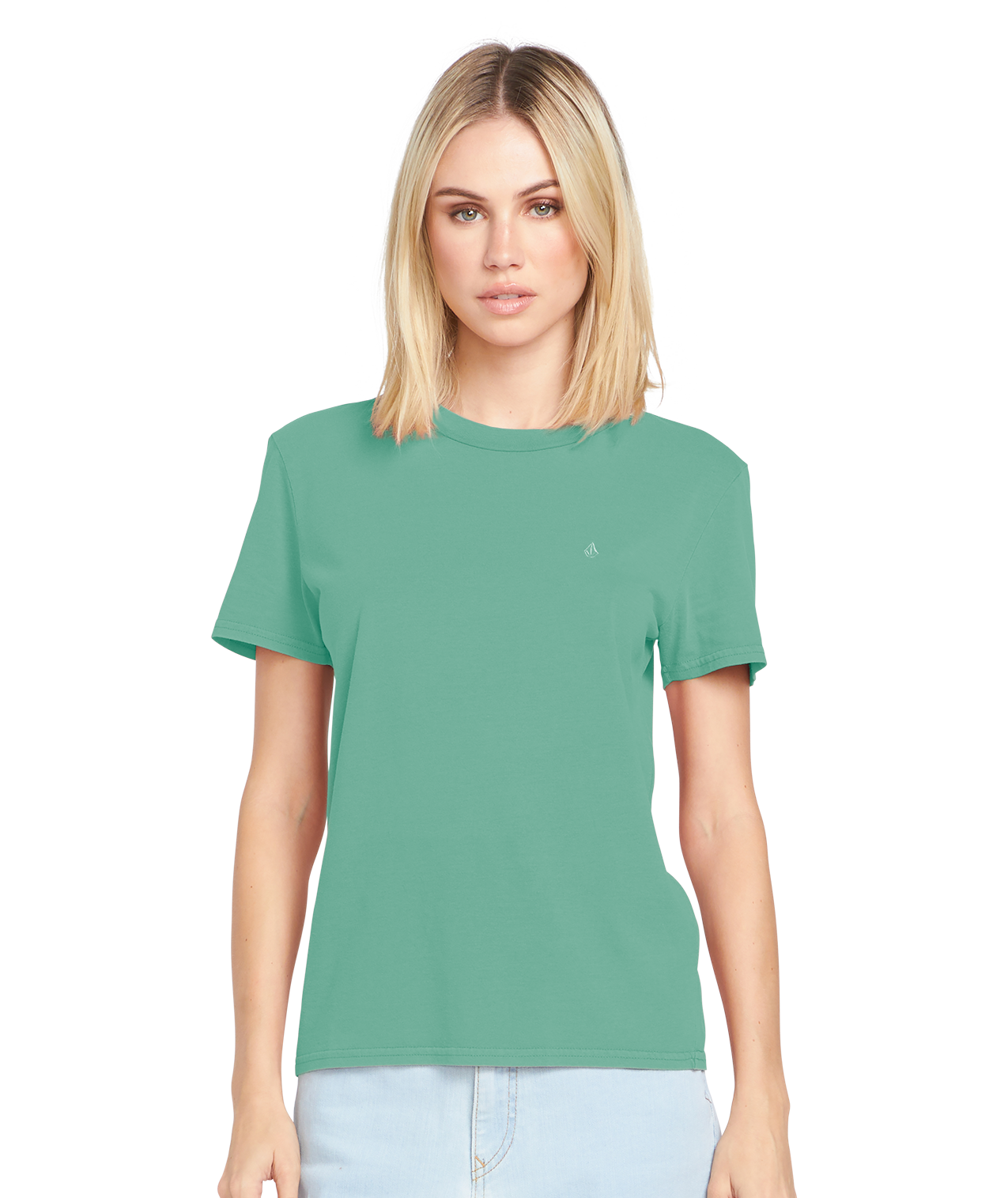 Volcom Solid Stone Emb Tee - Sea Green Women's T-shirt