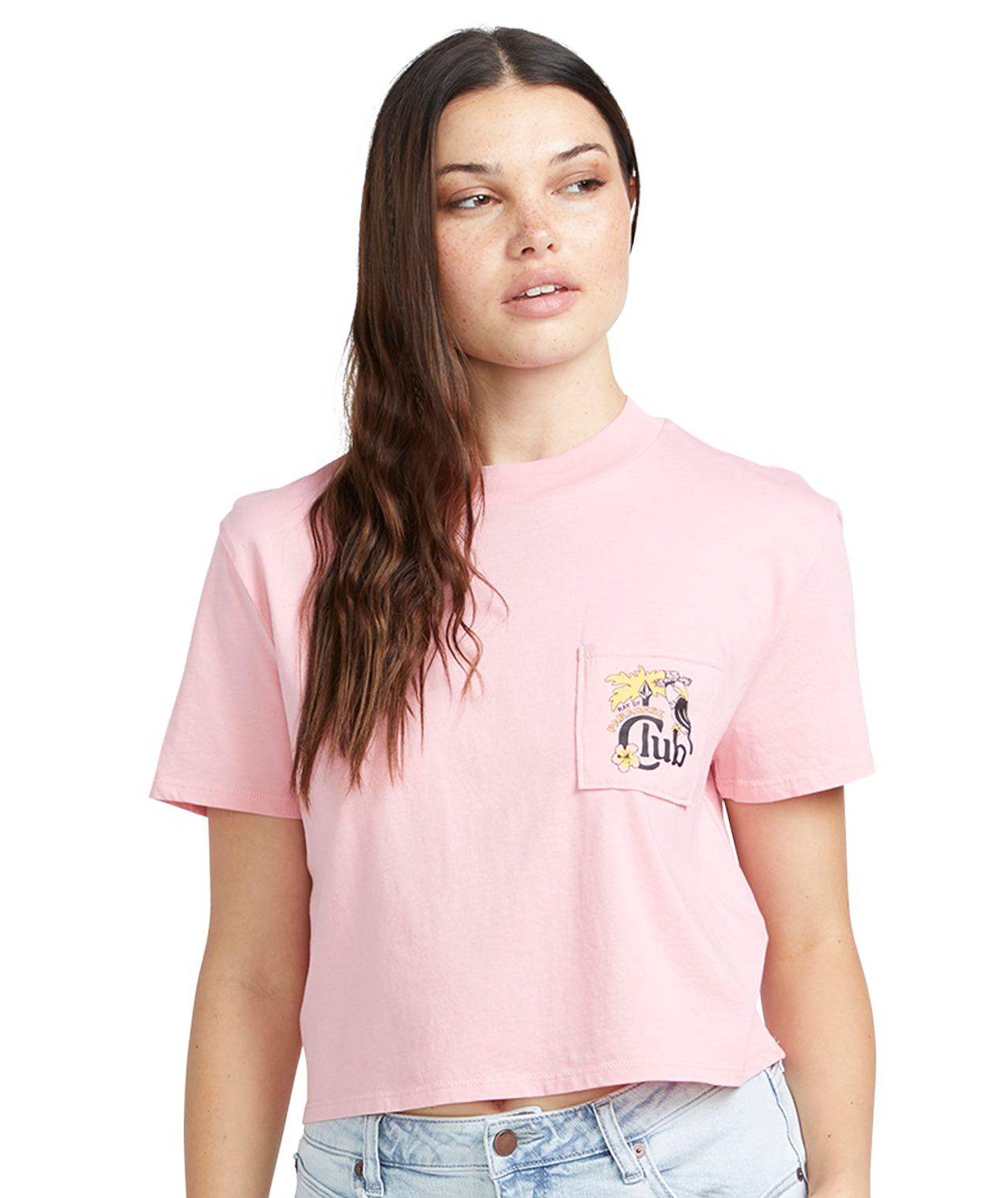 Volcom Pocket Dial Tee - Guava Women's T-Shirt