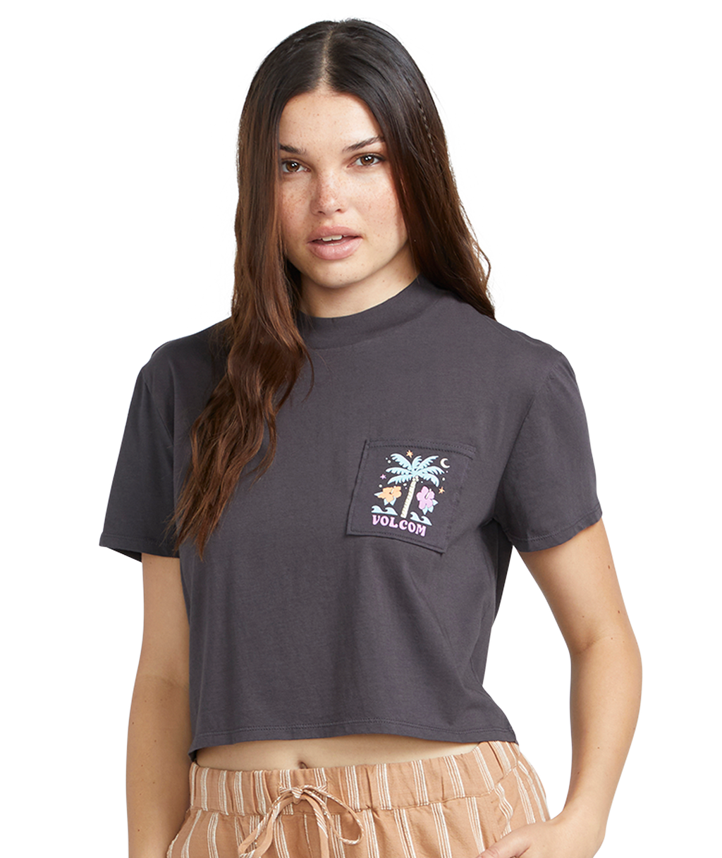 T-shirt femme Volcom Pocket Dial Tee - Vintage Black