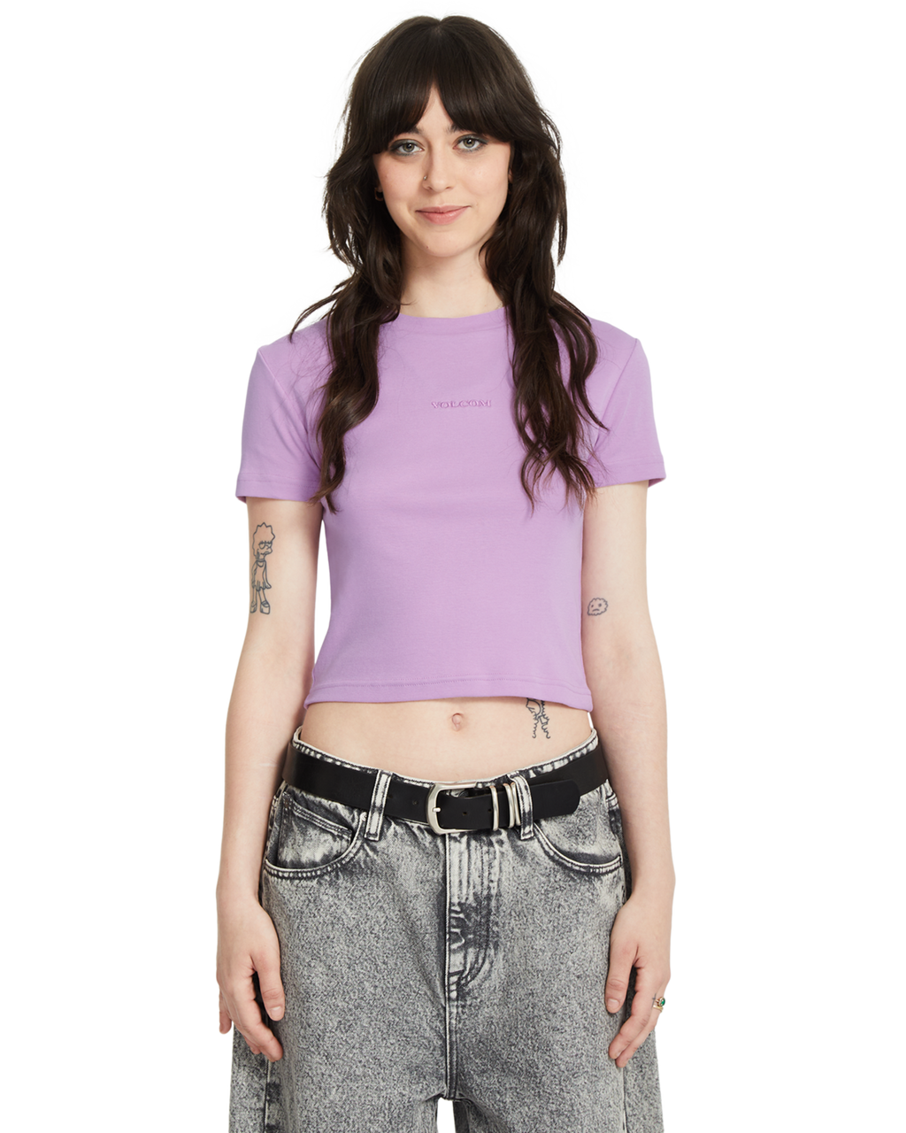 Maglietta da donna Volcom Volcomstone Tight Crop - Iris Purple
