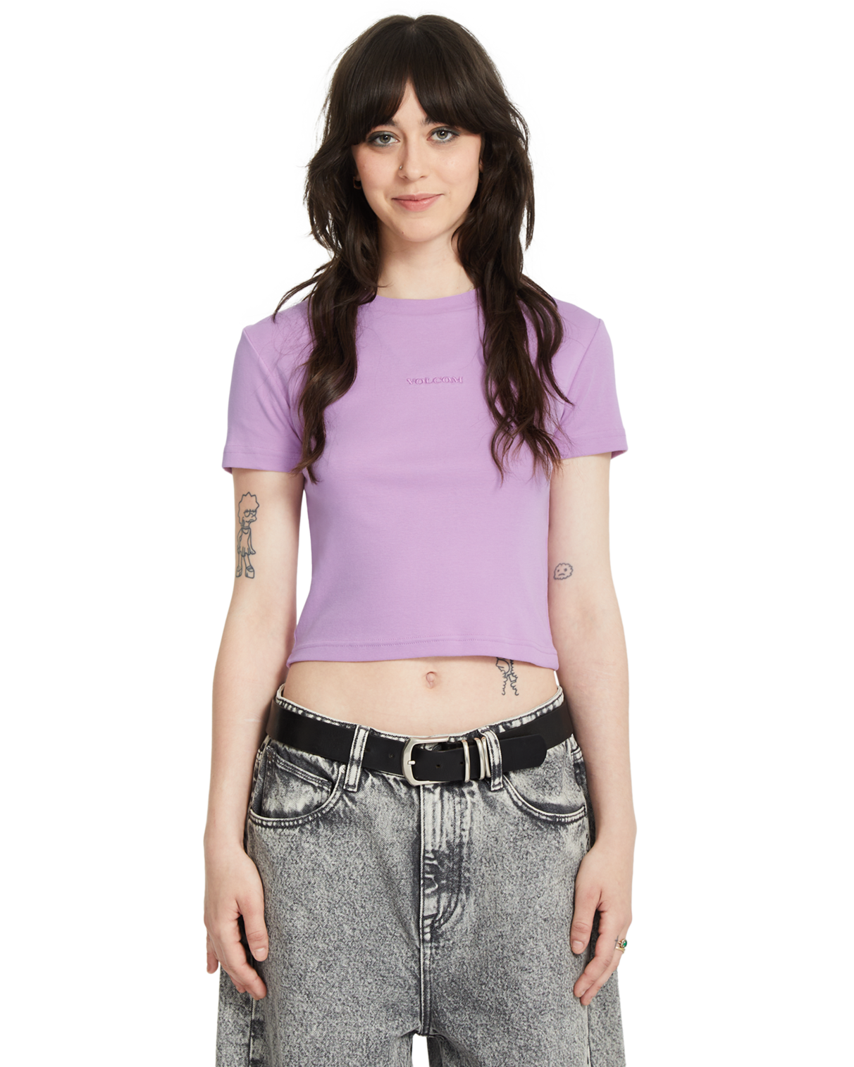 Maglietta da donna Volcom Volcomstone Tight Crop - Iris Purple