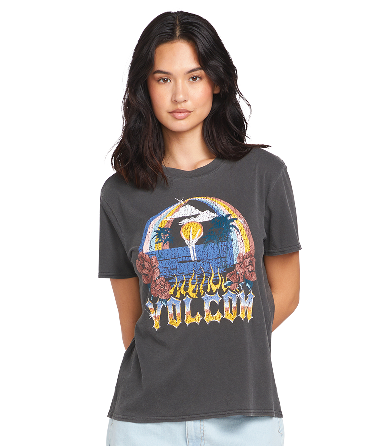 Volcom Lock It Up Tee - Black Women's T-Shirt