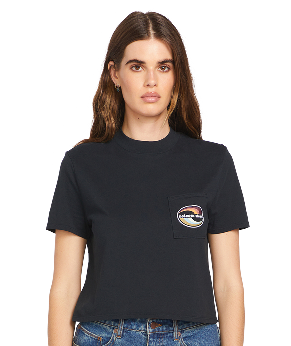 T-shirt feminina Volcom Pocket Dial Tee - Preto