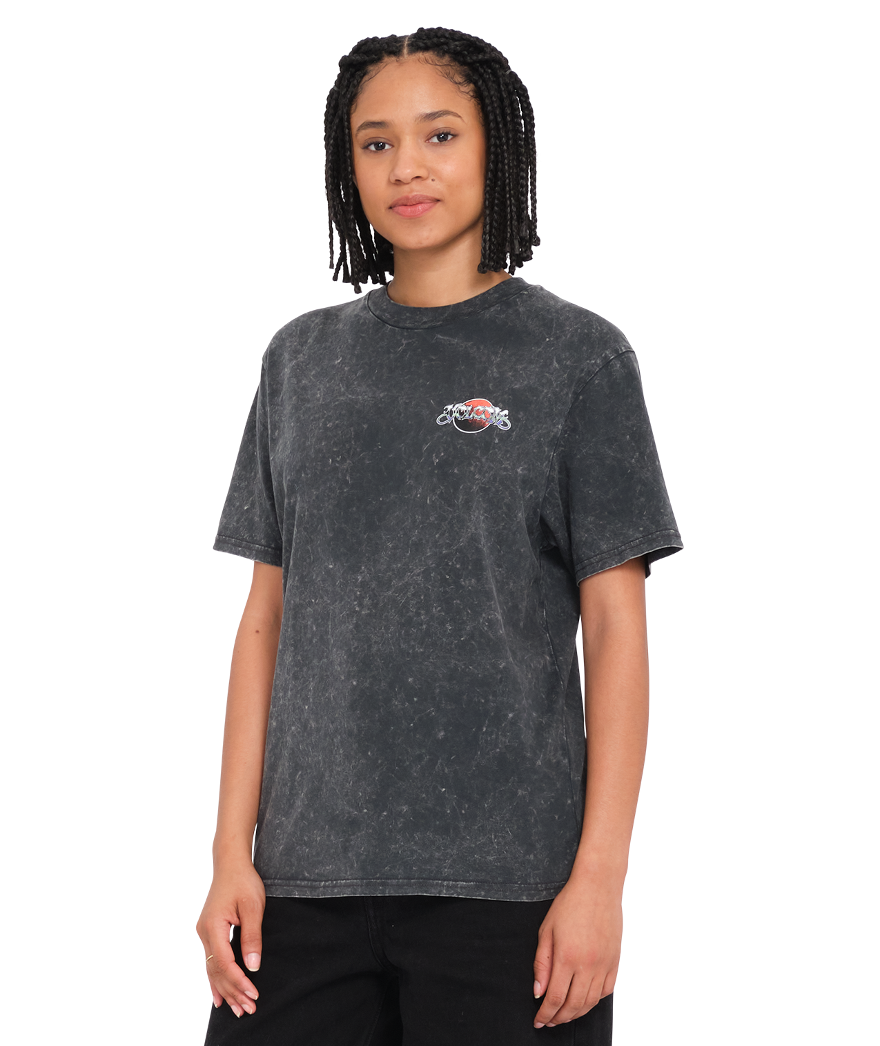 T-shirt feminina Volcom Planetary Tee - Preto Vintage