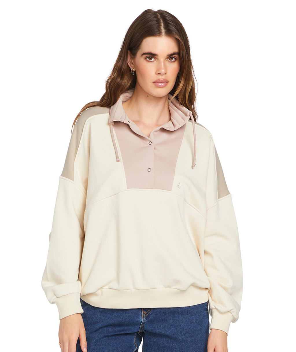 Kapuzenpullover Damen Volcom Reetrostone - Cloud