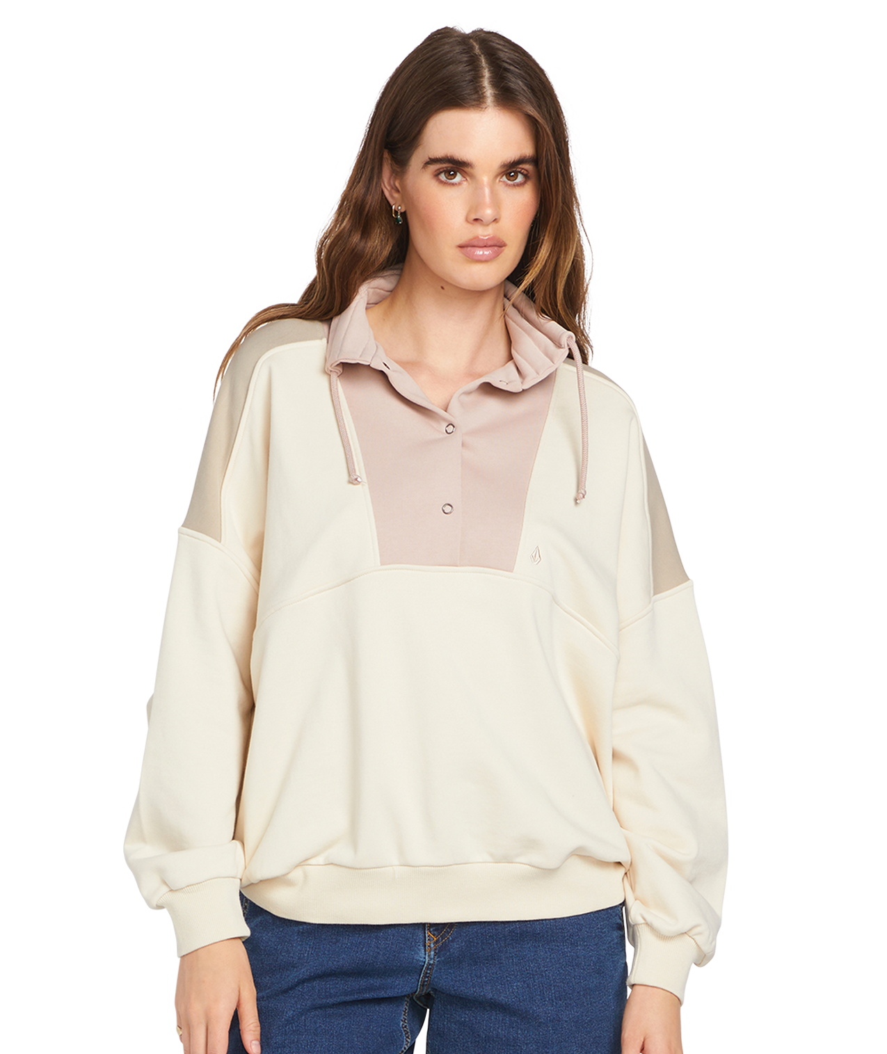 Volcom Women's Reetrostone Hoodie - Cloud