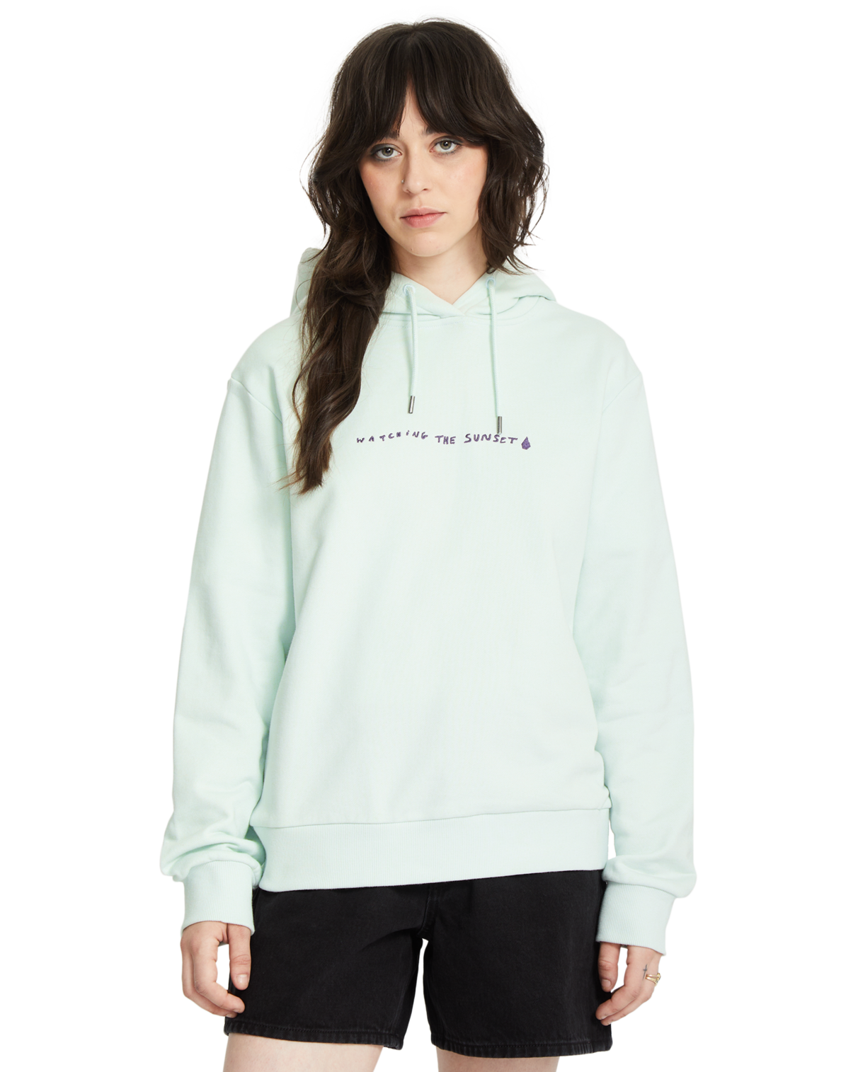 Volcom Flowish Women's Hoodie - Cloud Blue