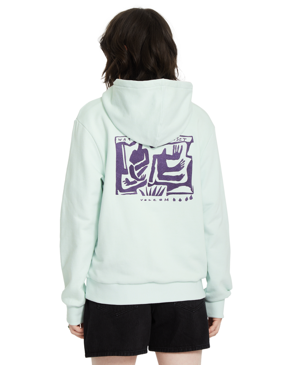 Volcom Flowish Women's Hoodie - Cloud Blue