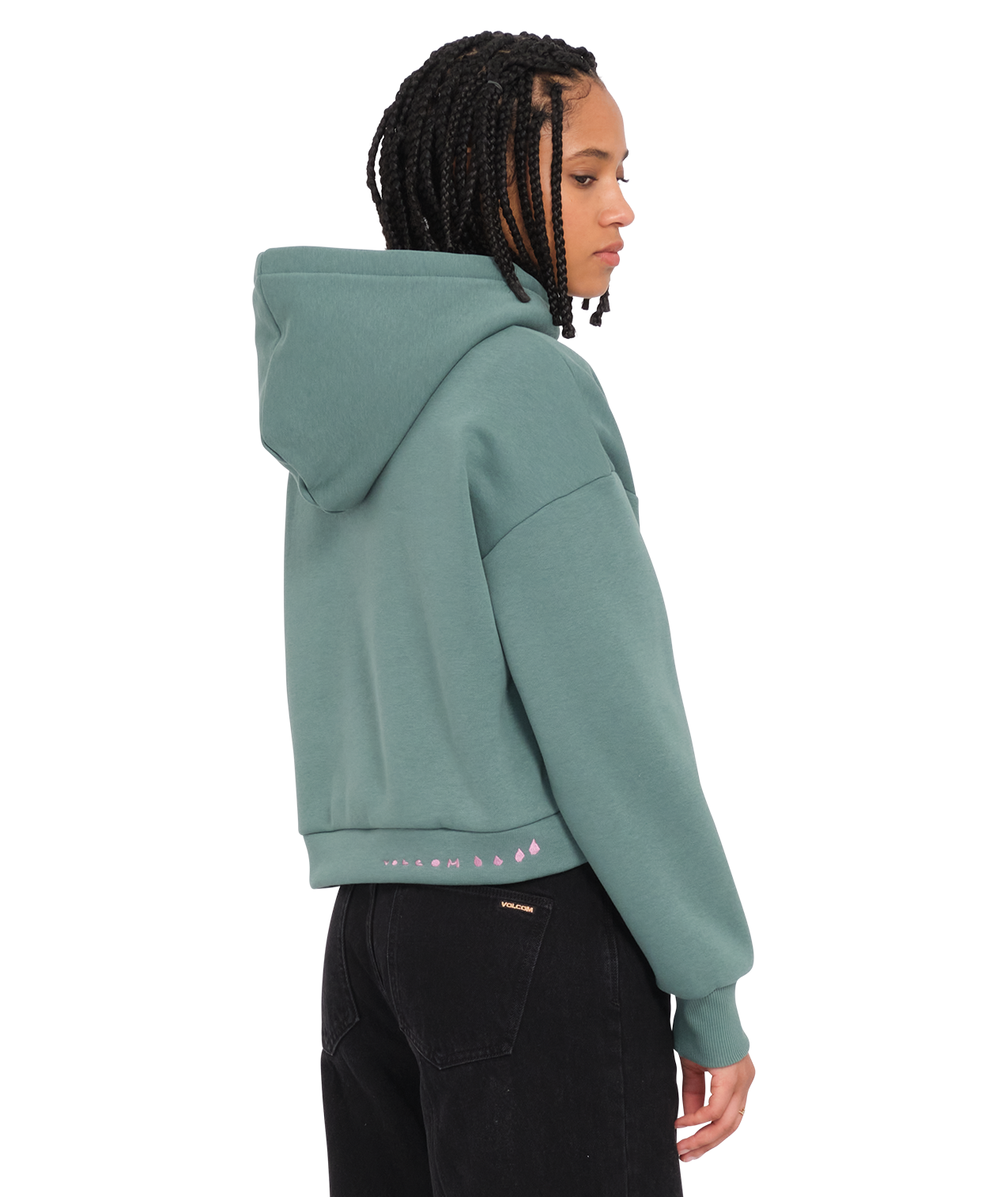 Sudadera con capucha Mujer Volcom Longo Hoodie - Sea Green