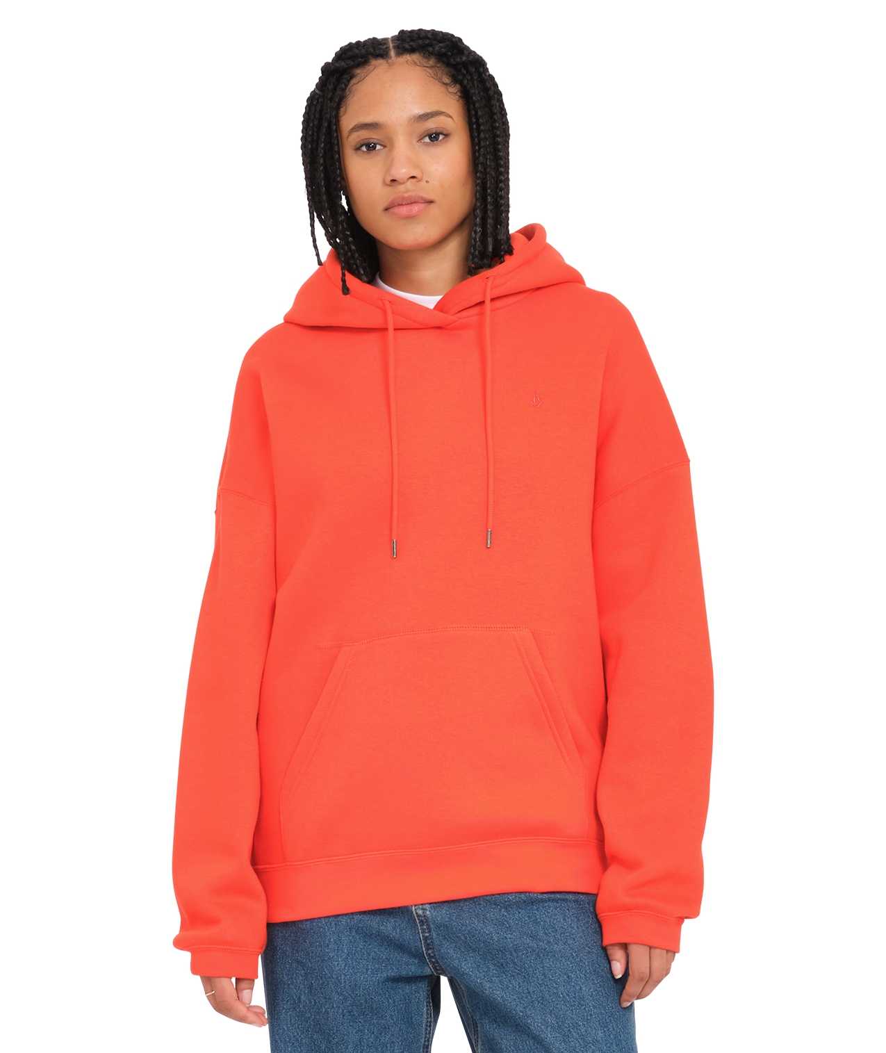 Volcom Stone Heart Up Hoodie Women's Hoodie - Bright Red