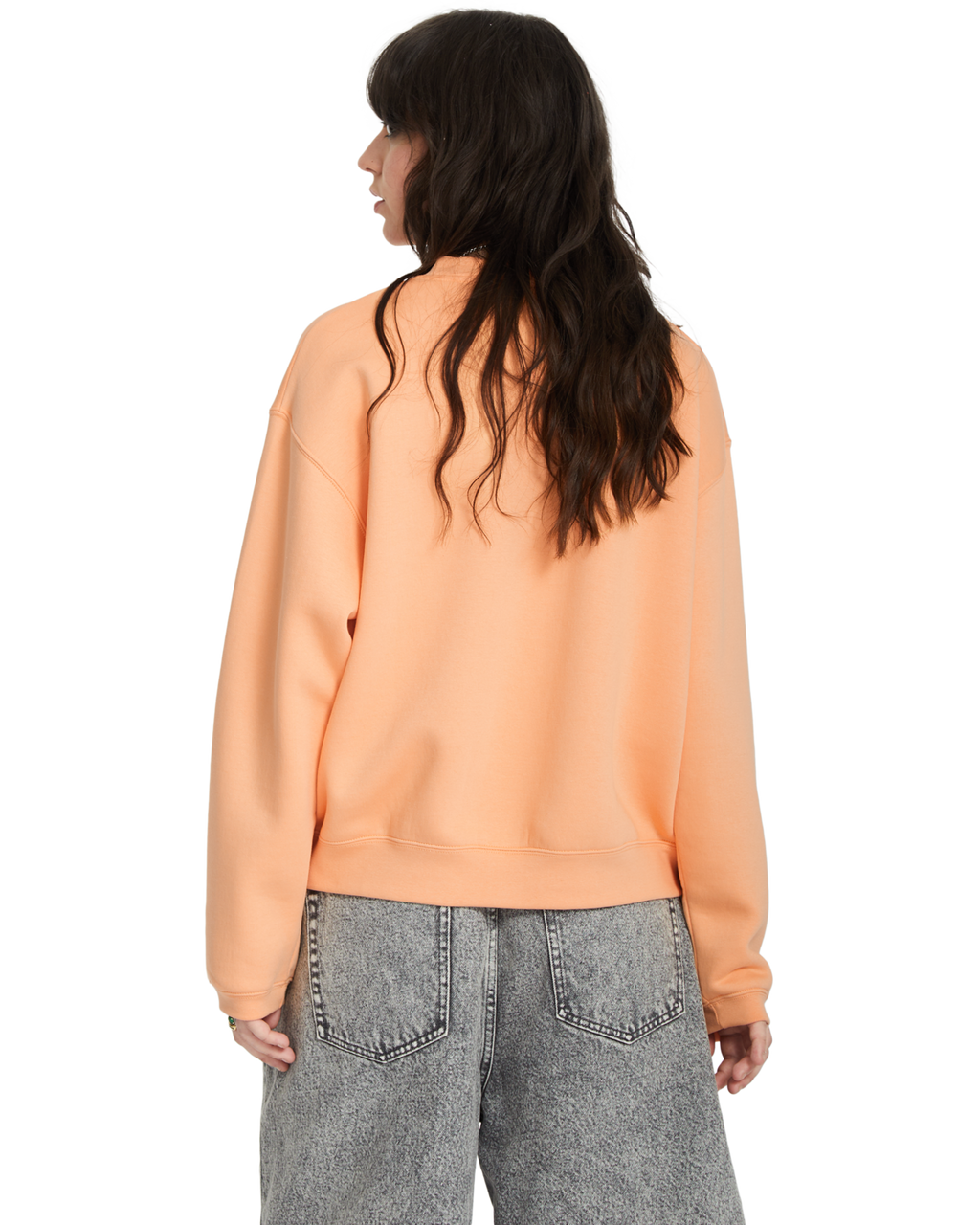Volcom Stone Heart Up Crew Women's Sweatshirt - Pale Peach