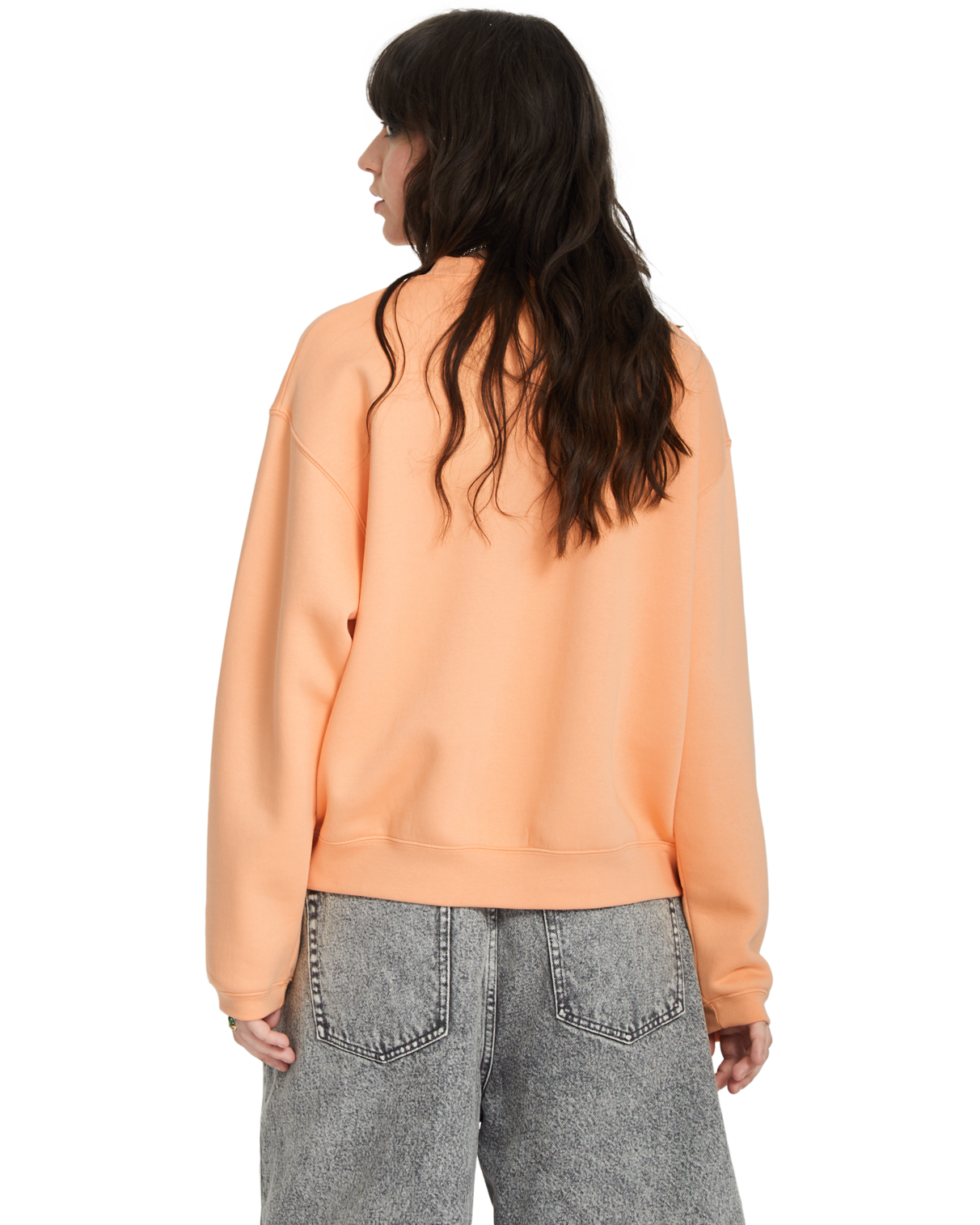 Volcom Stone Heart Up Crew Women's Sweatshirt - Pale Peach