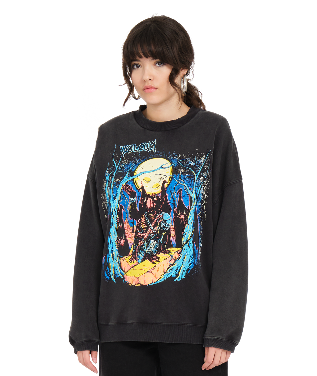 Volcom Women's Fa Max Sherman Crew Sweatshirt - Black
