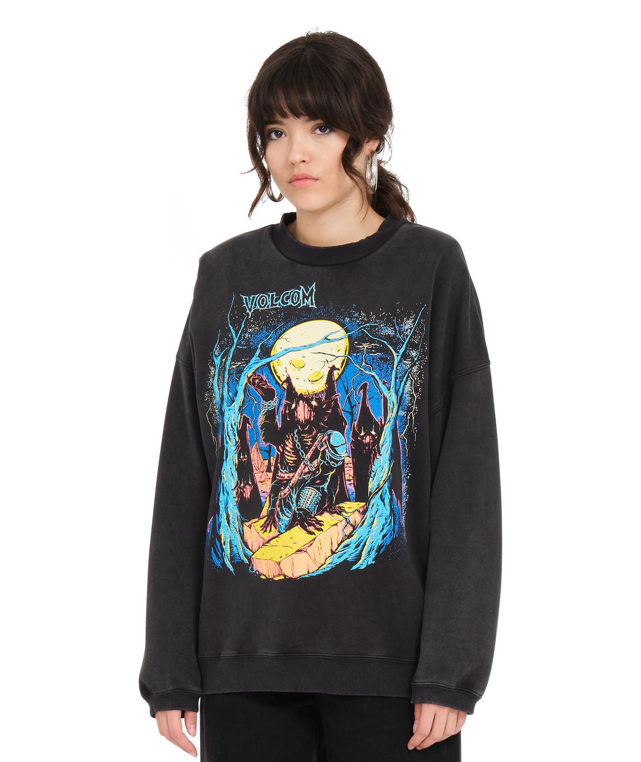 Volcom Women's Fa Max Sherman Crew Sweatshirt - Black