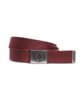Cinto Volcom Circle Web Belt - Merlot