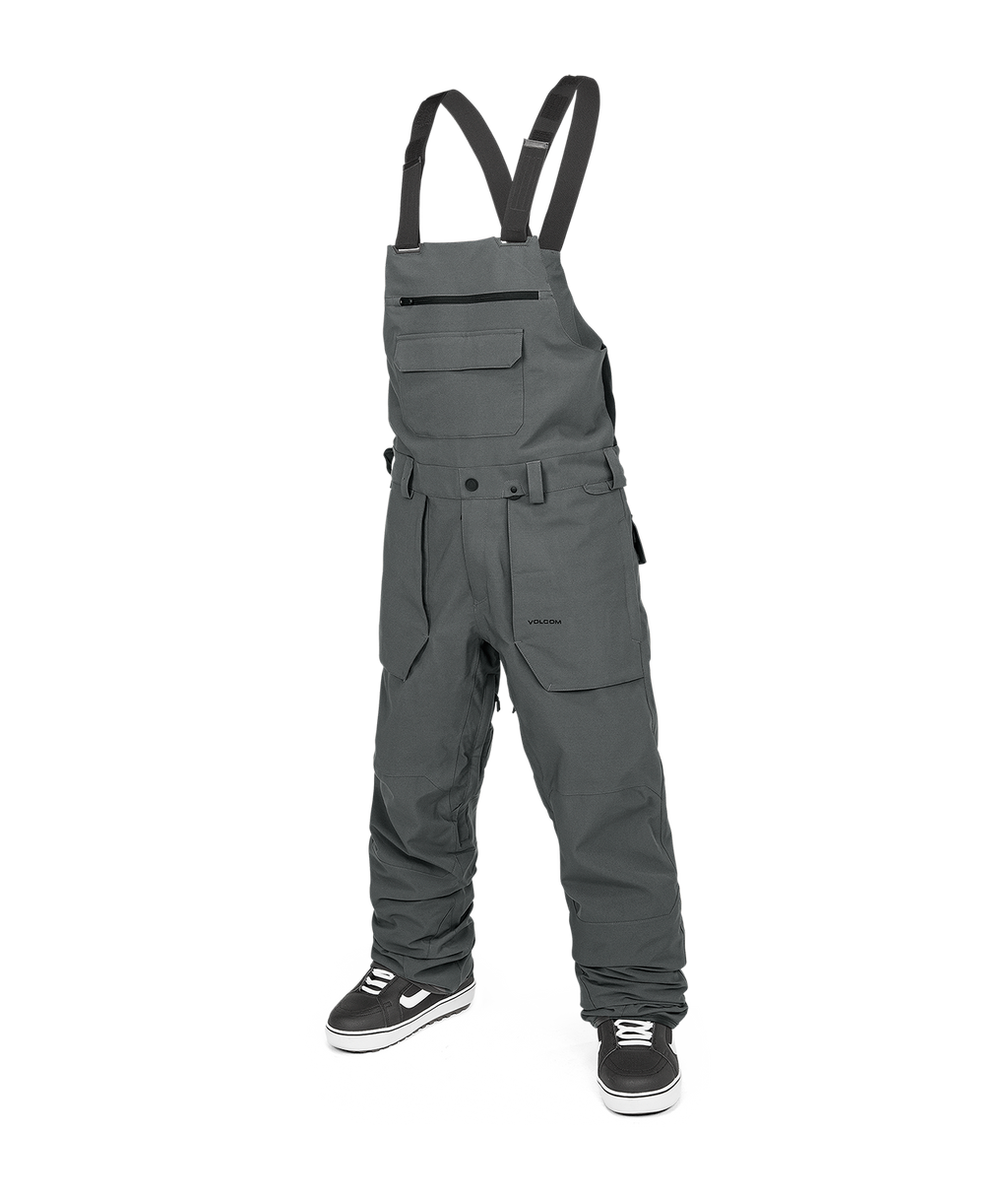 Volcom Roan Bib Overall Snowboard Pants - Charcoal