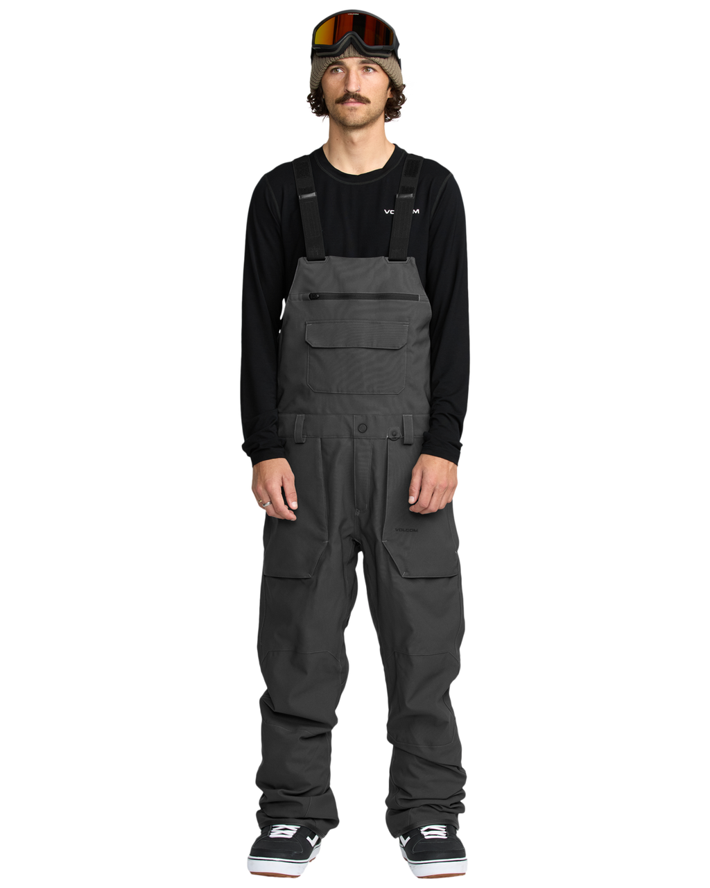 Pantalones de snowboard Volcom Roan Bib Overall - Dark Grey