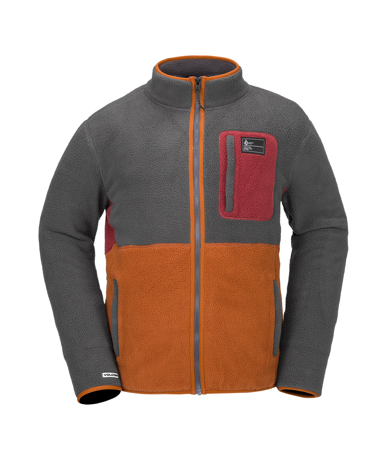 Sweatshirt com fecho de correr Volcom Fleecer Full Zip - Carvão
