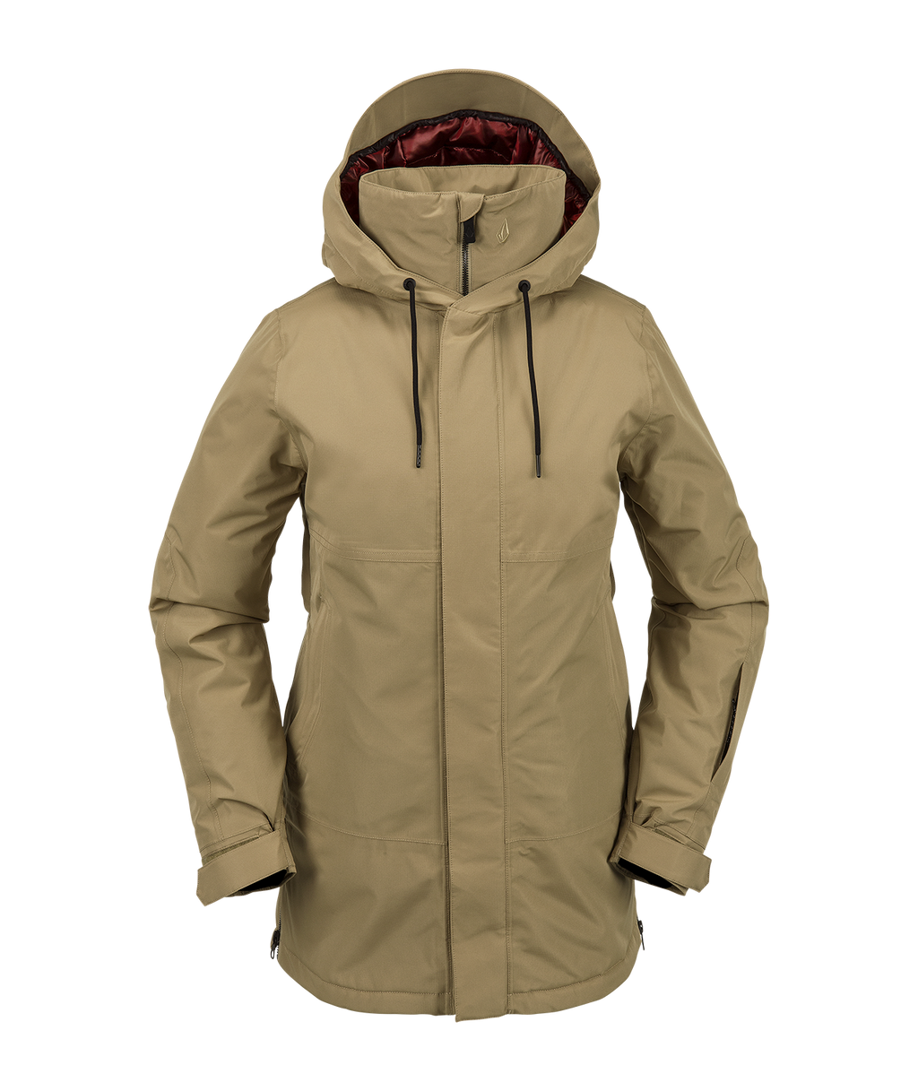 Veste de snowboard femme Volcom Paxson 2L Tds Inf Parka - Dark Khaki