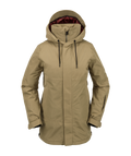 Volcom Women's Paxson 2L Tds Inf Parka Snowboard Jacket - Dark Khaki