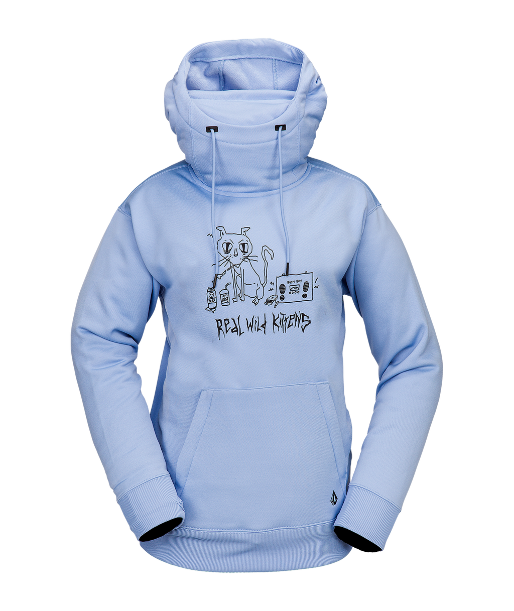 Damen Kapuzenpullover Volcom Riding Hydro P/O - Crystal Blue