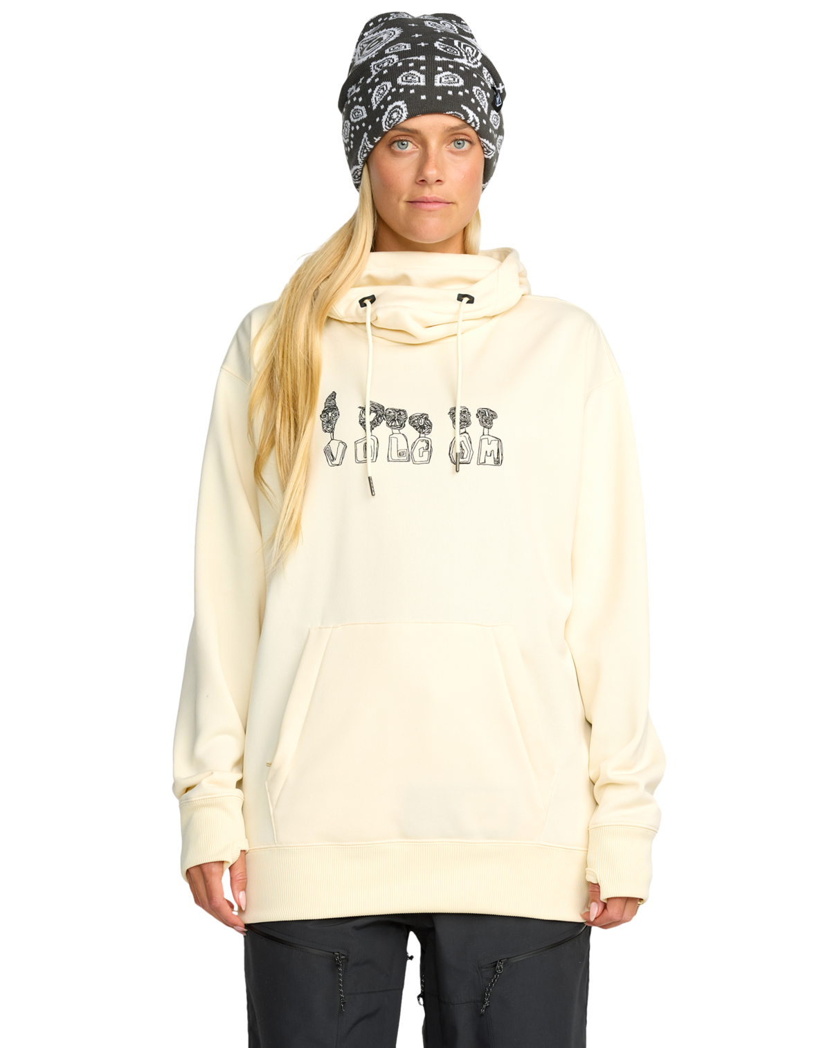 Volcom Riding Hydro P/O Women's Hoodie - Bone