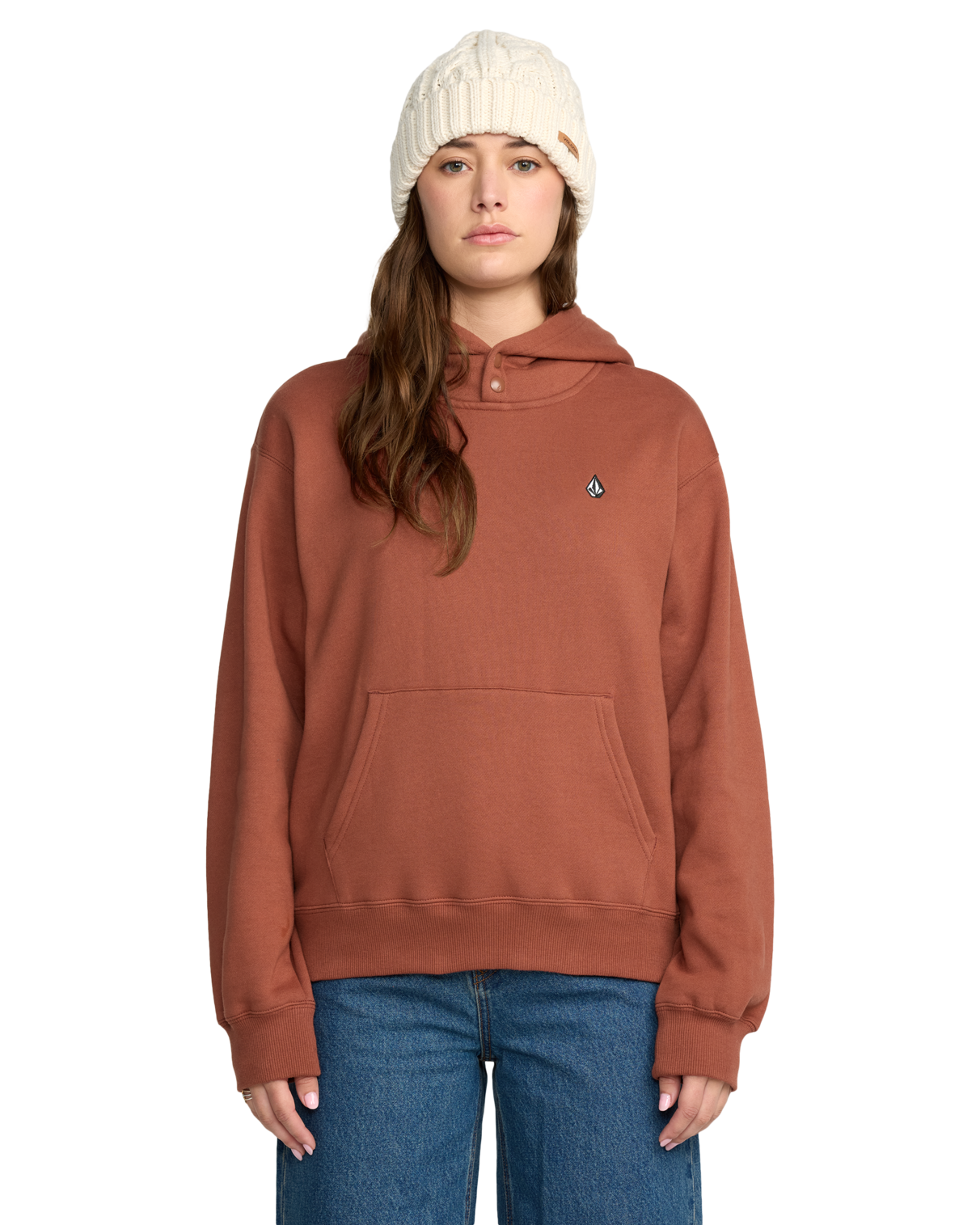 Sudadera con capucha Mujer Volcom Costus P/O Fleece - Henna