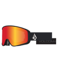Óculos de neve Volcom Odyssey Matte Black + Lente Extra Amarela - Vermelho Cromado
