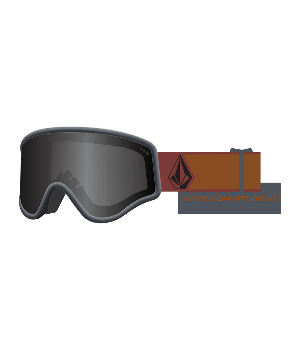 Volcom Yae Rwd Crl Snow Goggles + Bonus Lens Rose - Dark Gray