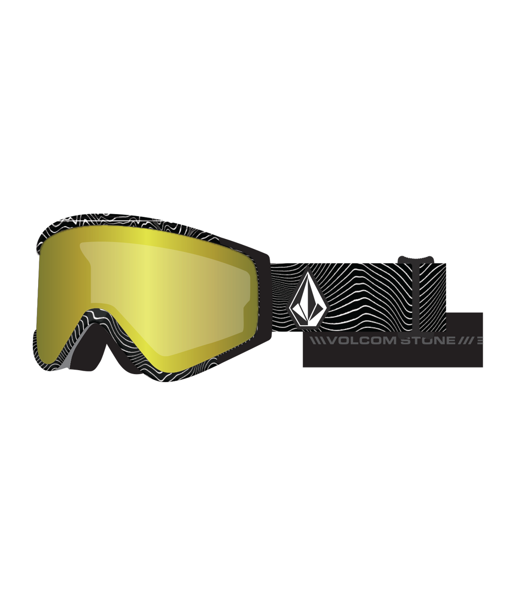 Volcom Attunga Op Art Schneebrille + Bonus Linse Rose - Gold Chrome