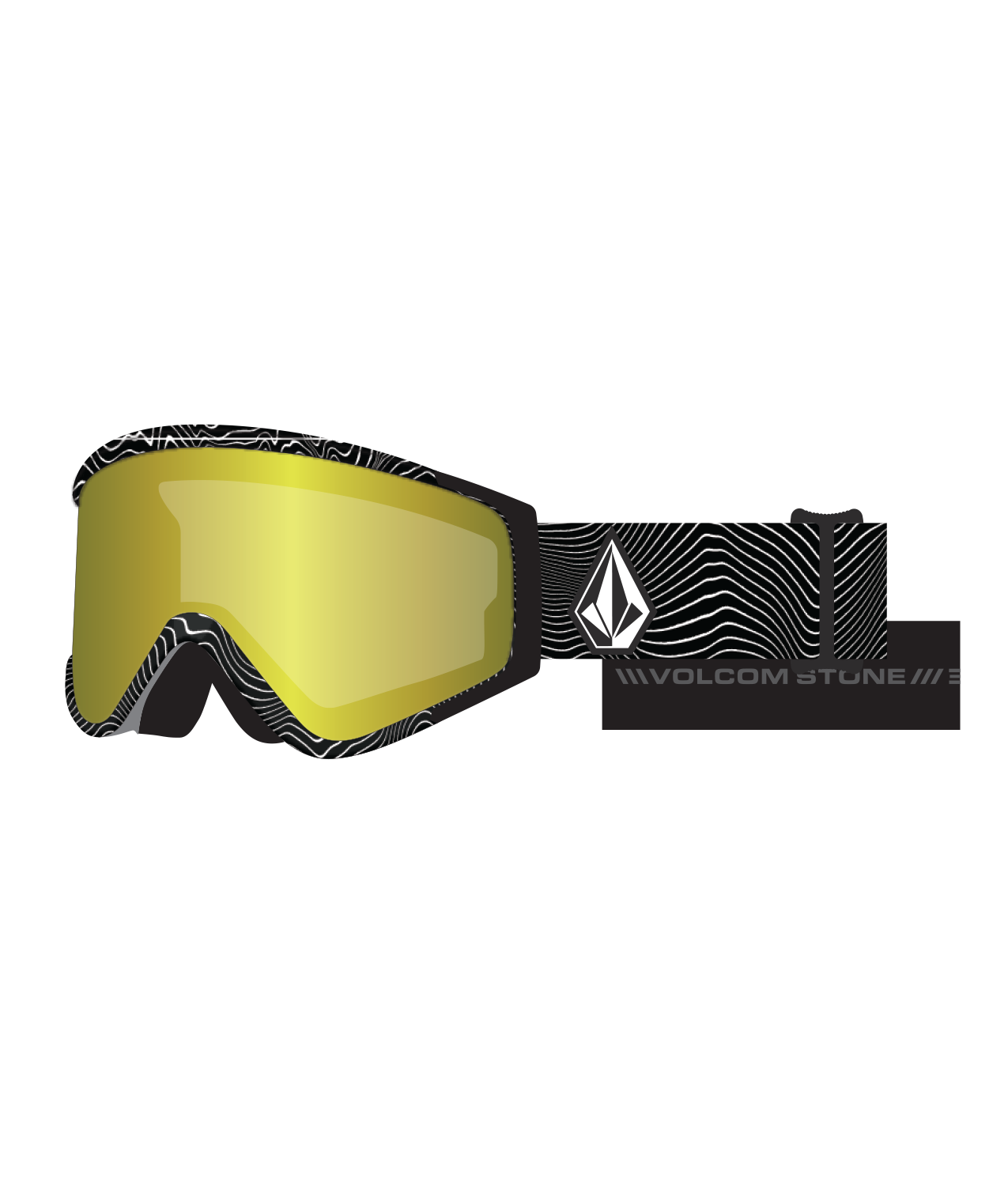Volcom Attunga Op Art Schneebrille + Bonus Linse Rose - Gold Chrome