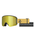 Óculos de neve Volcom Garden 2 Dark Yellow/Black + Lente Extra Dark Grey - Gold Chrome