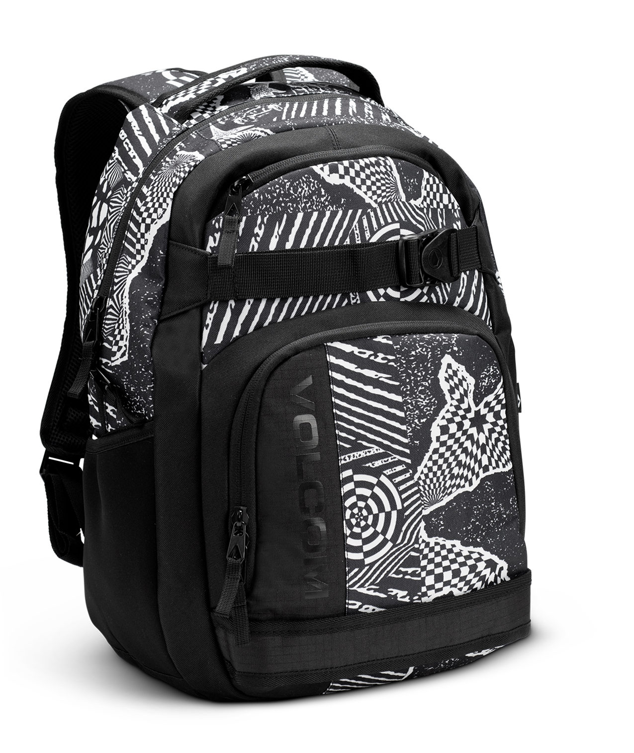 Volcom Everstone Skate Backpack - Black White