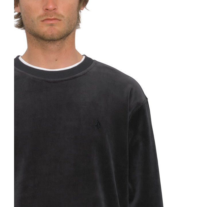 Volcom Single Stone Velvet Crew Sweatshirt - Black