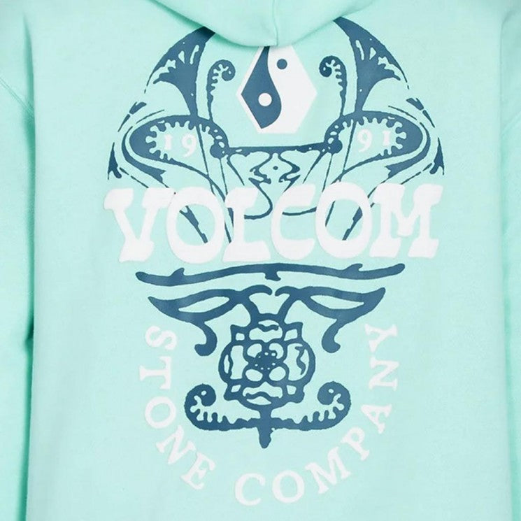 Sweat à capuche Volcom Puffstone - Vert bouteille
