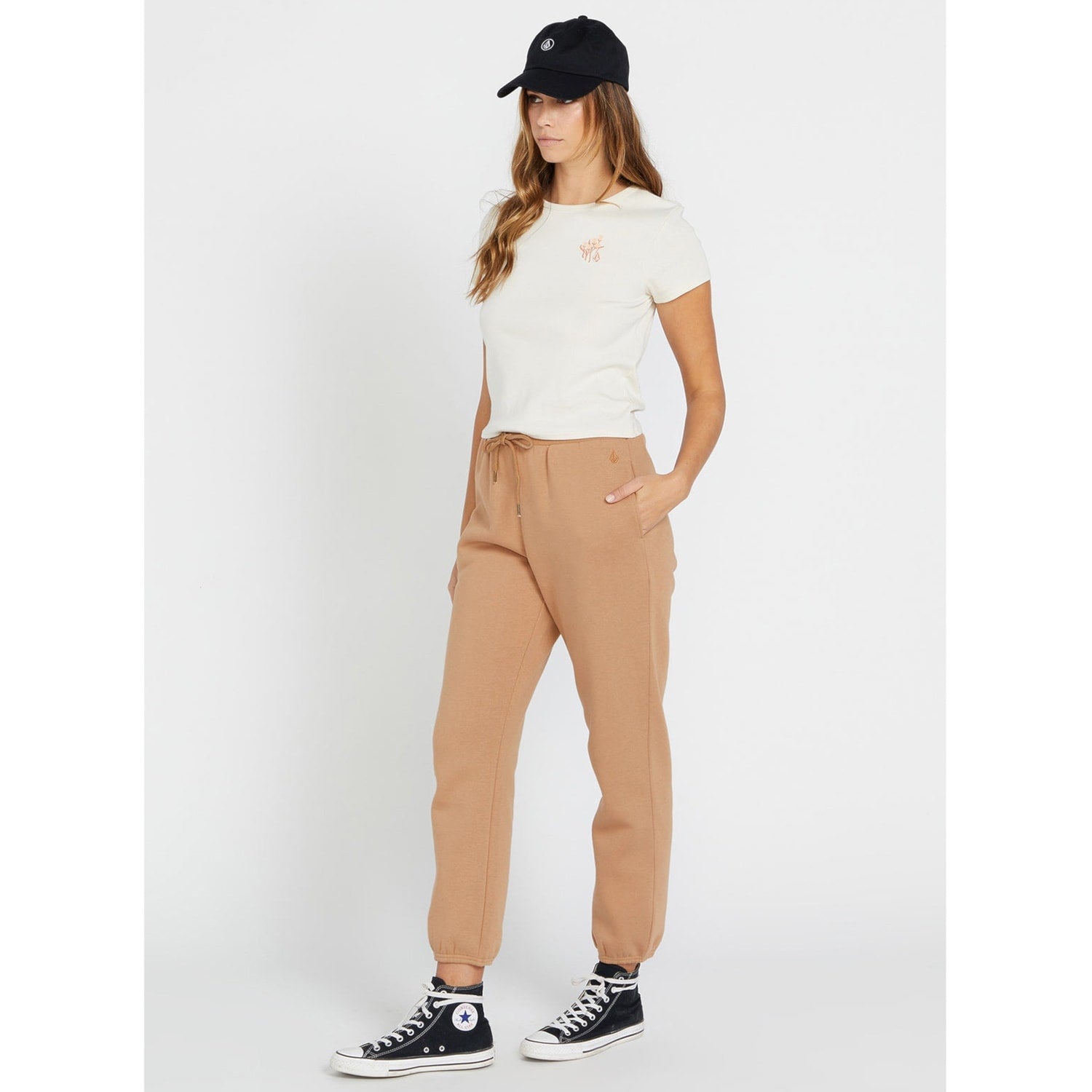 Pantalon Volcom Stone Heart II - Mocha | Mujer Pantalones | Volcom Shop | surfdevils.com