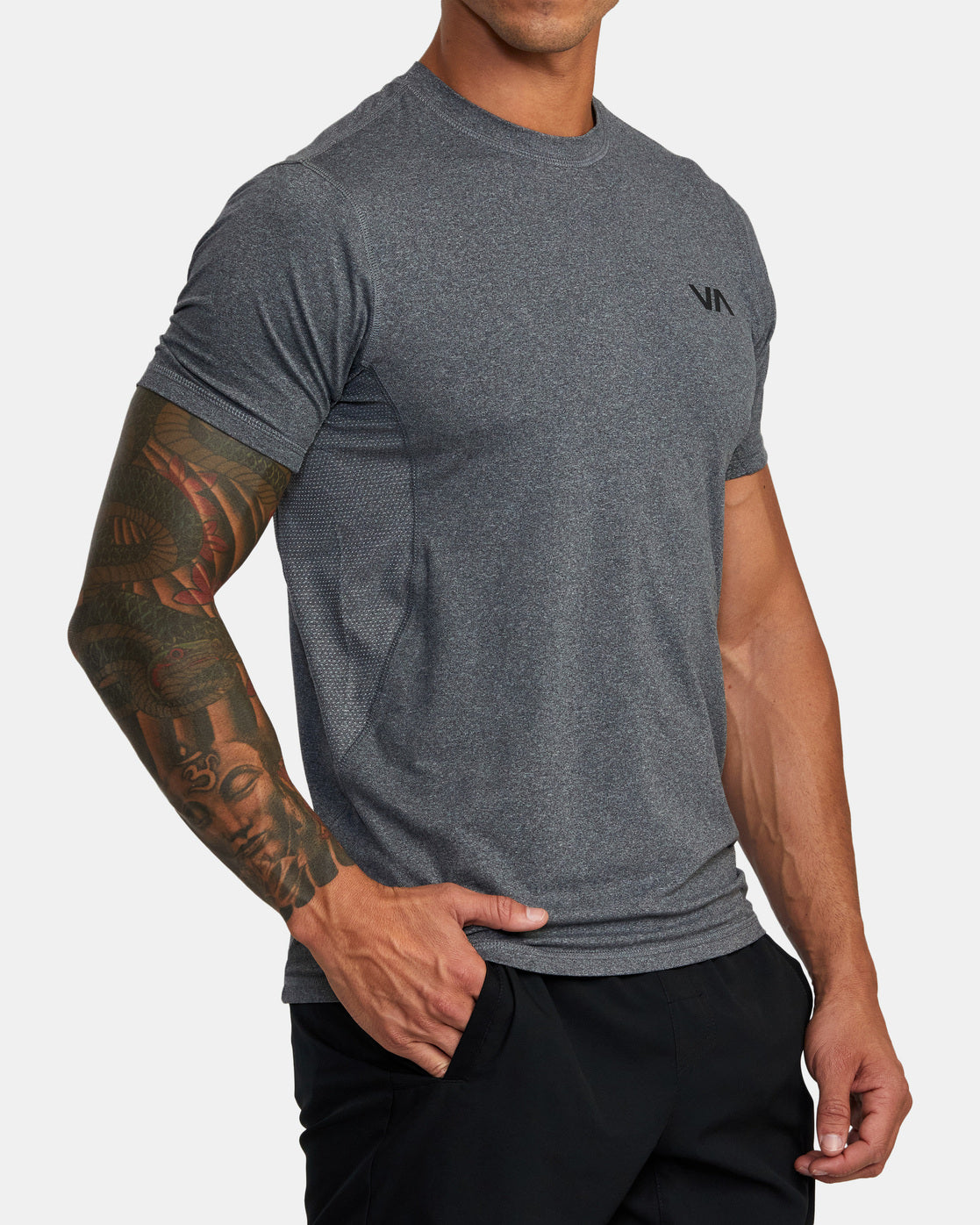 T-shirt technique Rvca VA Sport Vent - Charcoal Heather | Collection_Zalando | Nouveaux produits | Produits les plus récents | Produits les plus vendus | t-shirts pour hommes | T-shirts à manches courtes pour hommes | surfdevils.com