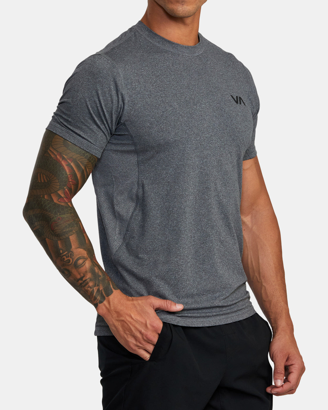 T-shirt technique Rvca VA Sport Vent - Charcoal Heather