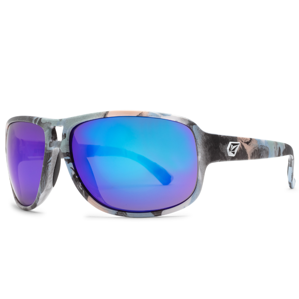 Volcom Stoke Skulls/Blue Mirror (Sulphur) Sunglasses