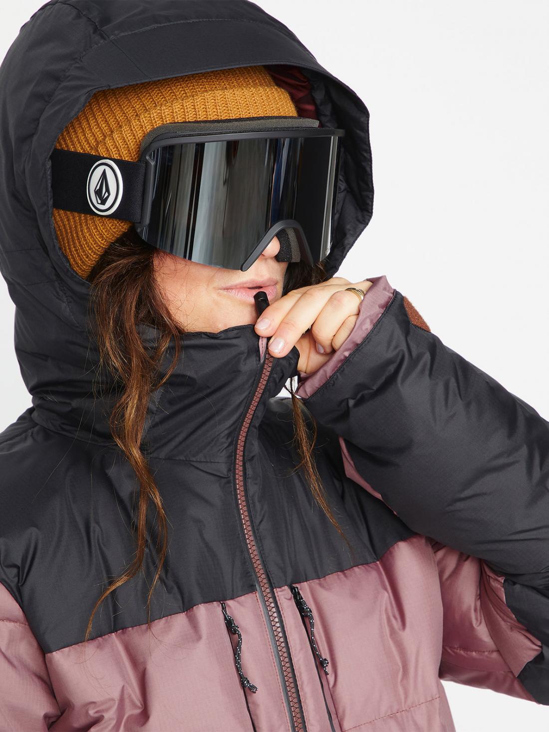 Volcom Lifted Down Jacket Damen-Snowboardjacke – Rosewood