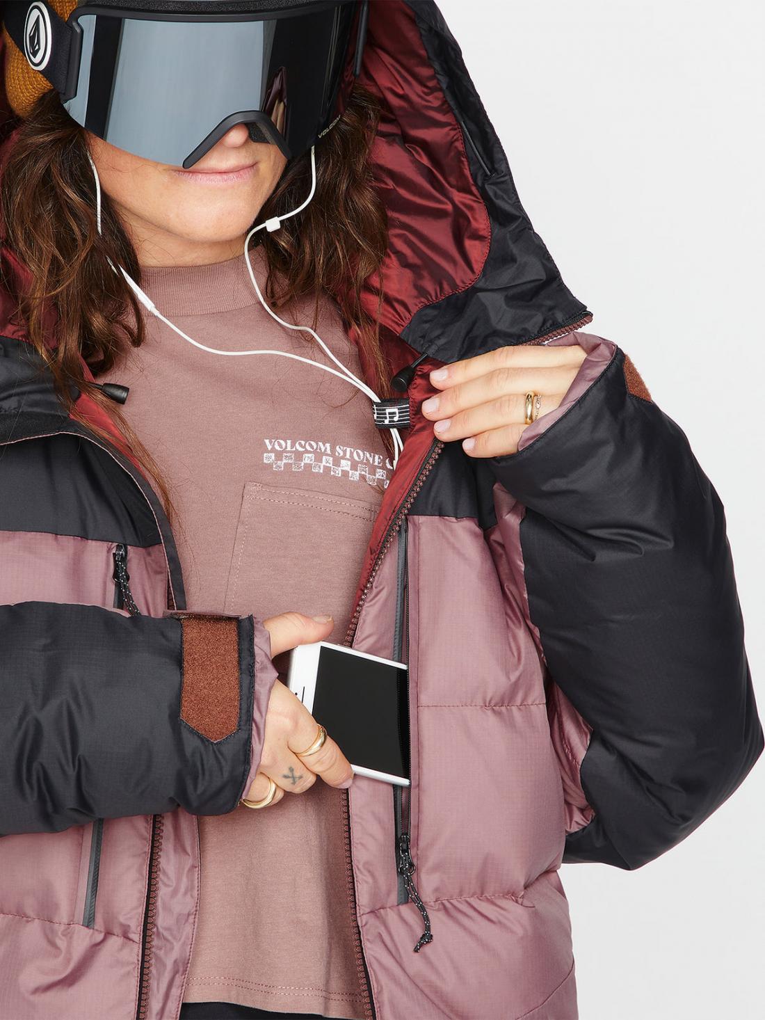 Chaqueta de snowboard Mujer Volcom Lifted Down Jacket - Rosewood