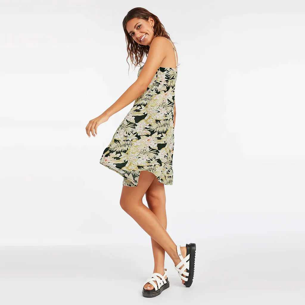 Vestido Volcom Frondly Fire Dress Black Combo