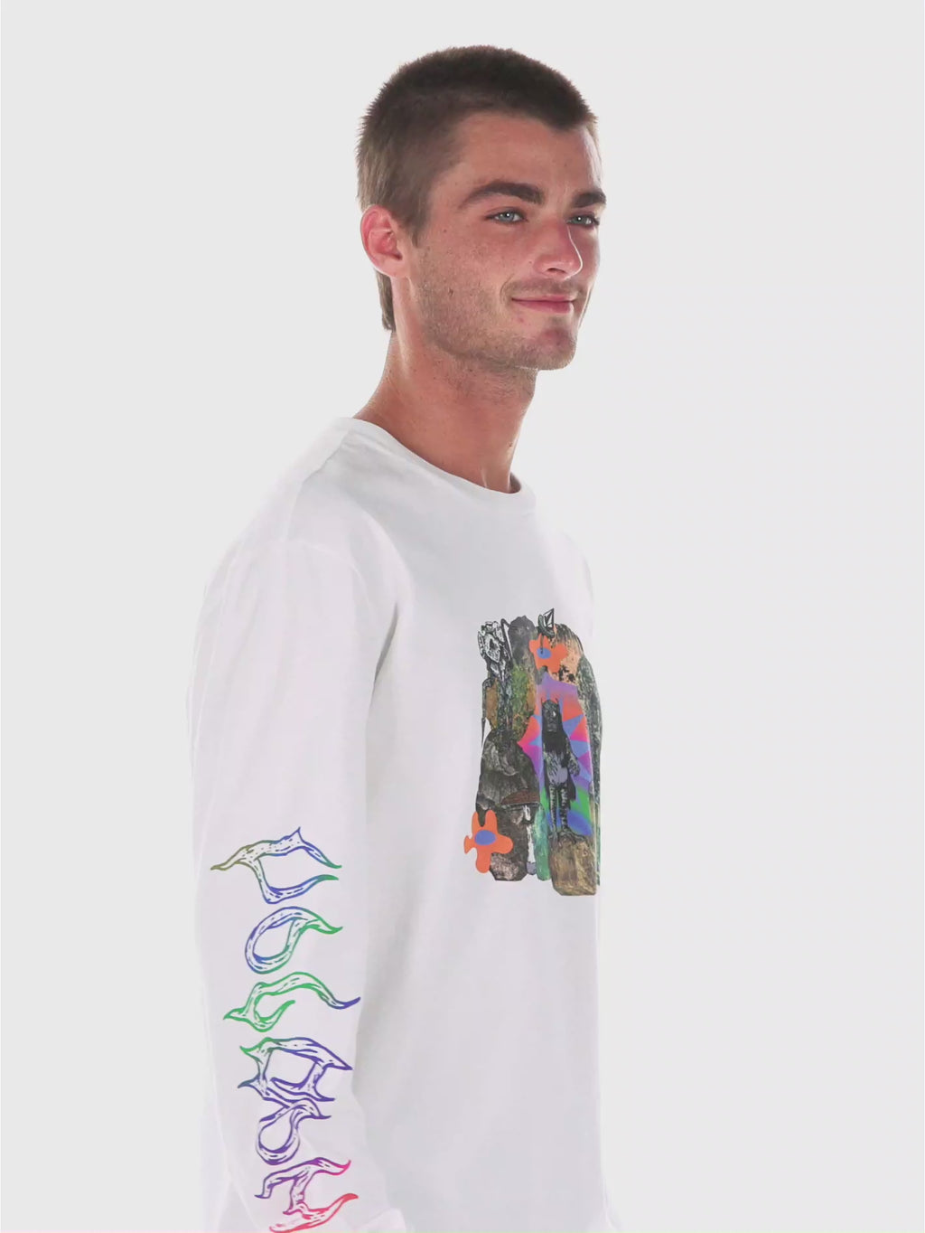 Camiseta de manga larga Chrissie Abbott X French White
