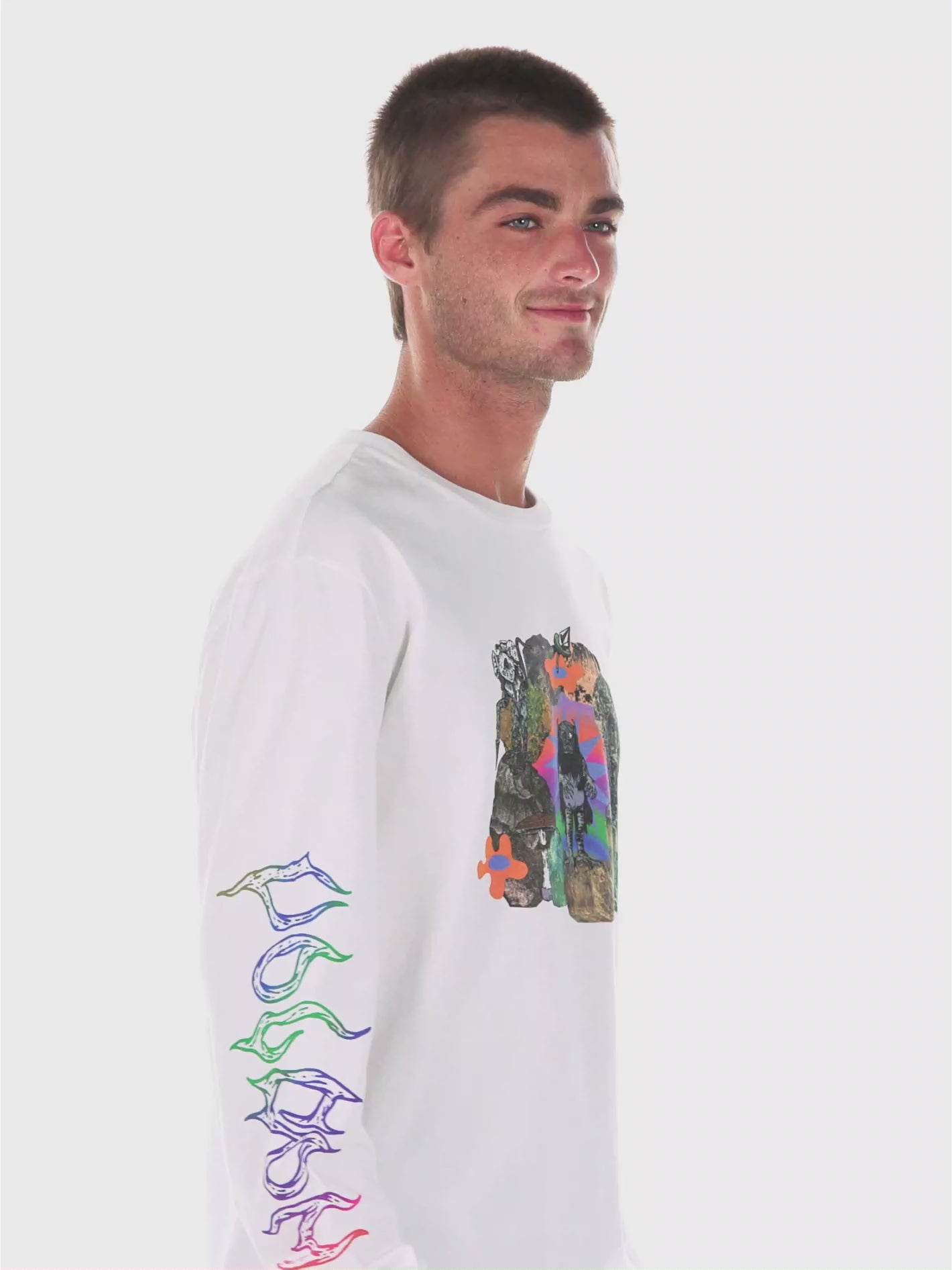 Camiseta de manga larga Chrissie Abbott X French White