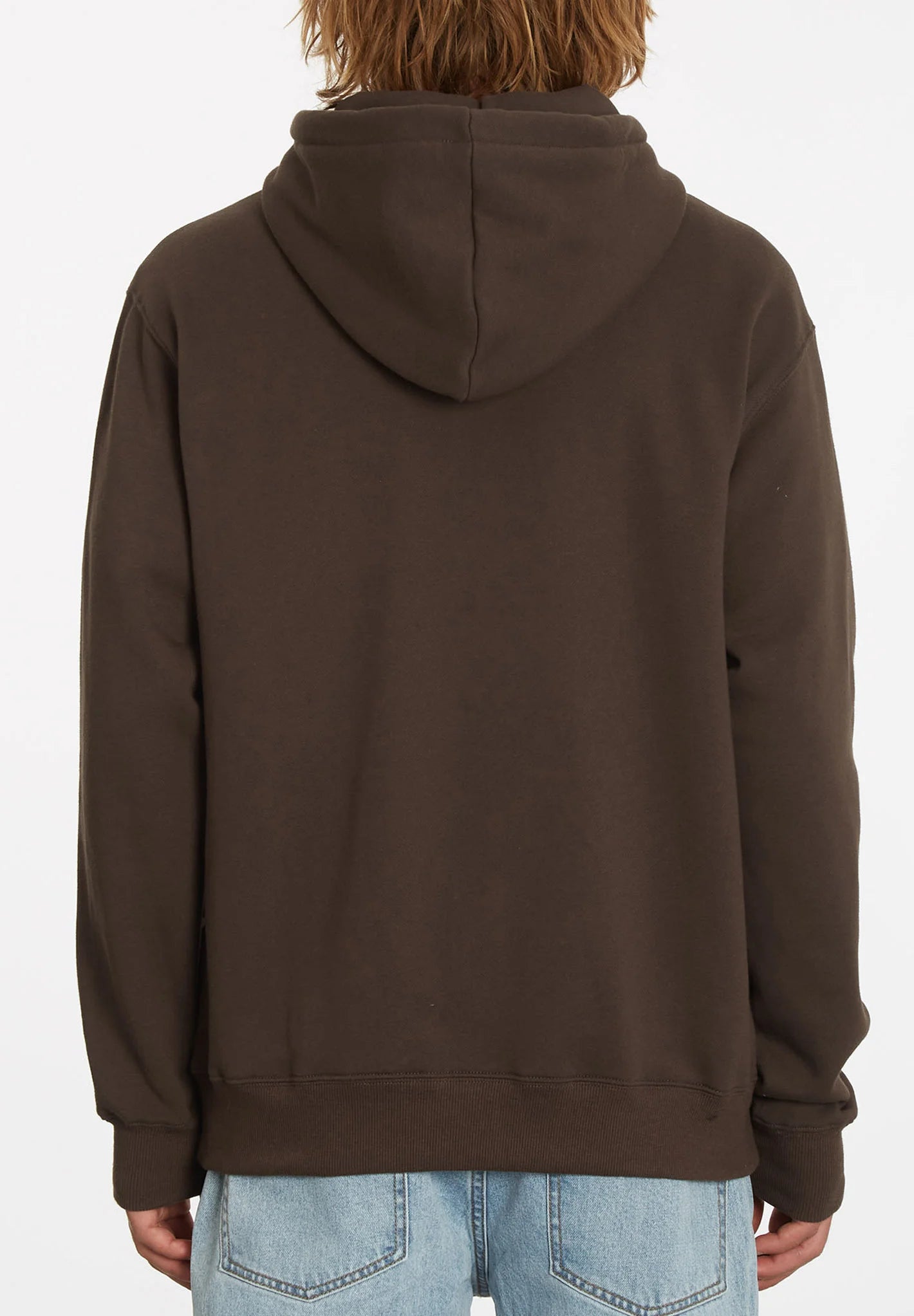 Volcom Single Stone Zip Fleece Sweatshirt Dark Brown
