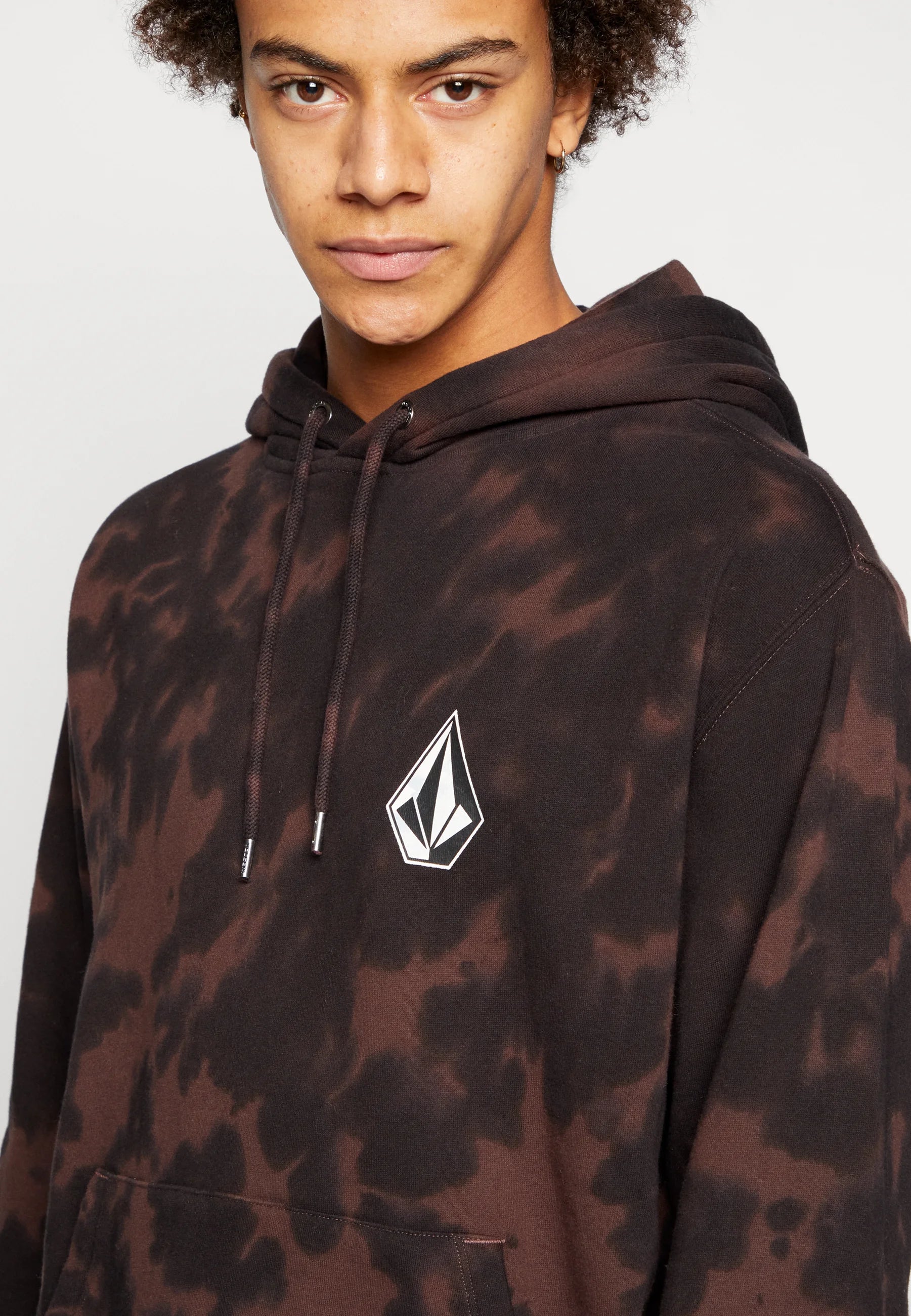 Felpa Volcom Iconic Stone Plus PO in mogano