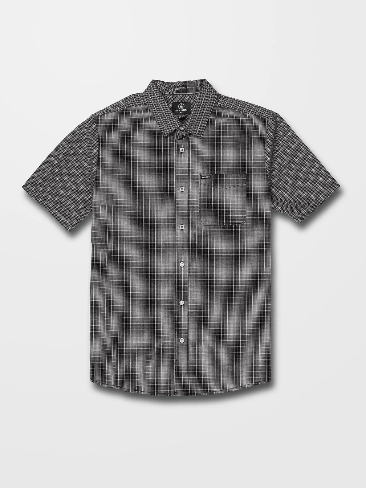 Volcom Mini Check Woven Black Shirt