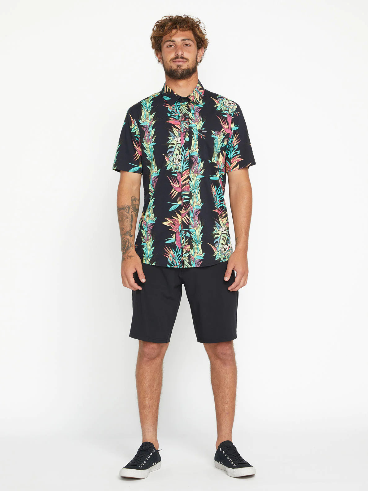 Volcom V Entertainment LP Gewebtes schwarzes Hemd