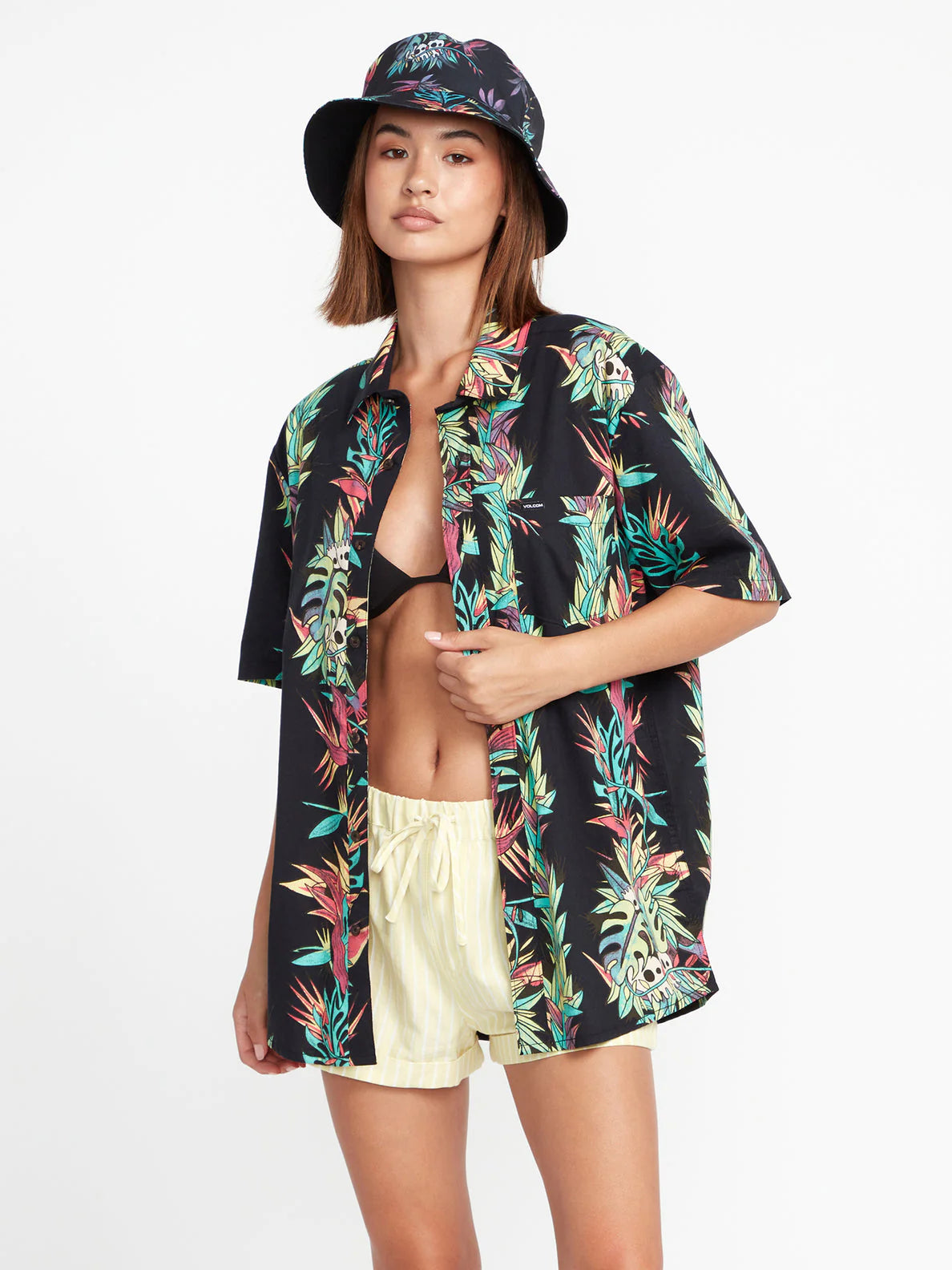 Volcom V Entertainment LP Gewebtes schwarzes Hemd