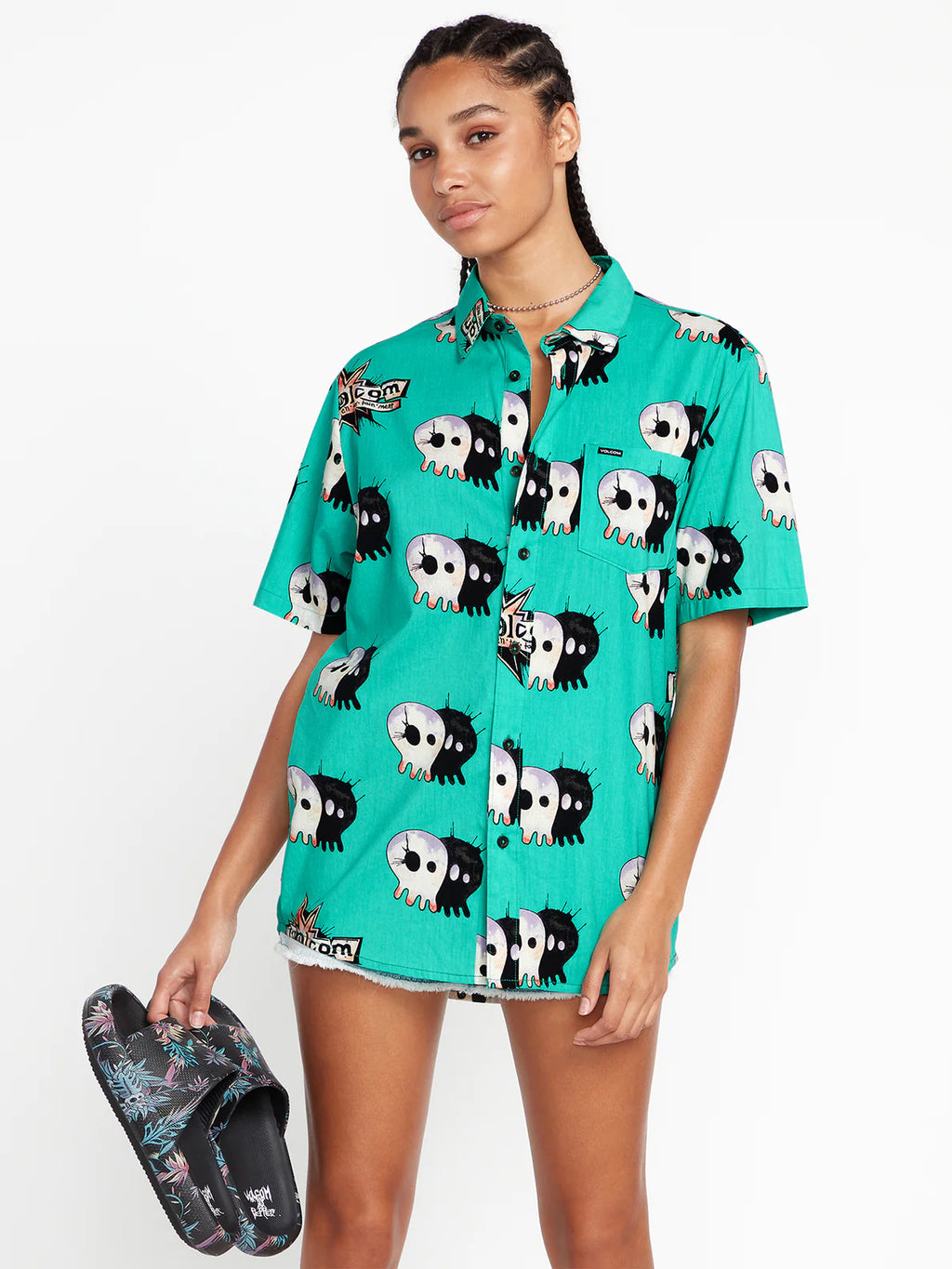 Volcom V Entertainment Pepper Scrubs Green Shirt